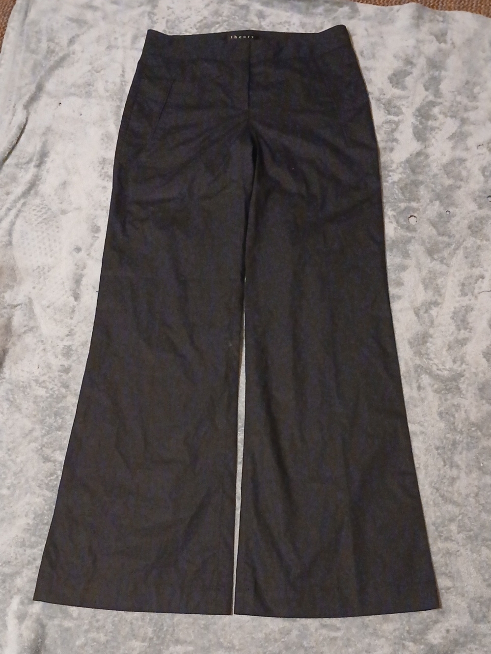 EUC Theory Women's Black Wide-Leg Dress Pants - Tailored Finish
